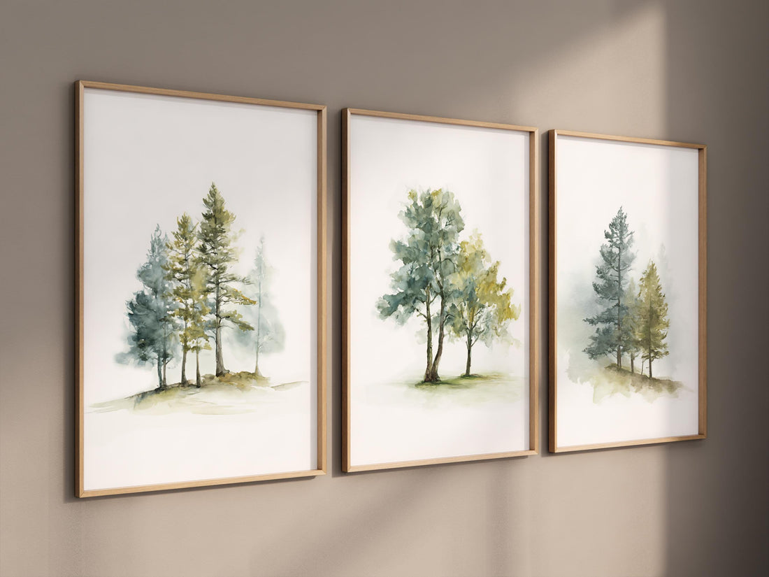 Mountain Nursery Print: Sage Green Forest, Adventure Theme