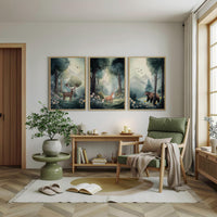 Woodland Nursery Art: Whimsical Animals Print, forest animals