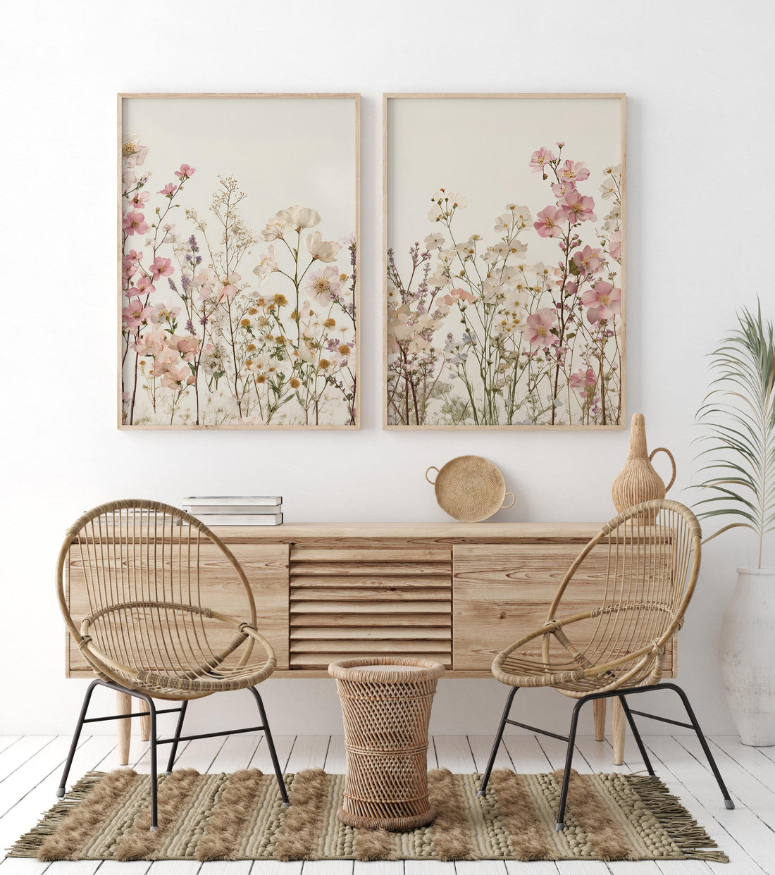 Wildflower Nursery Print: Boho Floral Wall Art