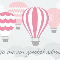 Hot air balloon nursery, pink nursery, you are our greatest adventure print, baby girl nursery decor, nursery wall art, nursery print, kid