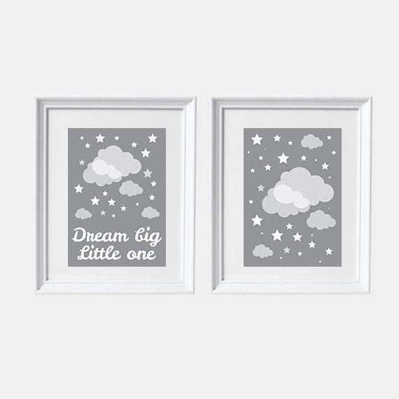 Dream big little one print, nursery print, baby&