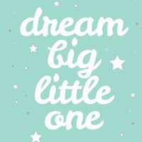 Moon and stars nursery, Mint nursery decor, Dream Big Little One Art Print, mint green nursery decor, nursery wall art, gender neutral baby,