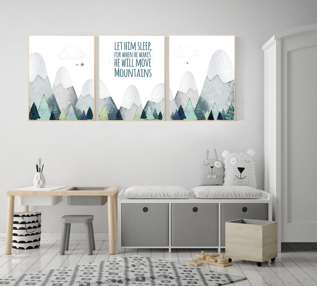 Nursery decor ideas, gener neutral, adventure nursery, nursery wall art woodland, adventure theme