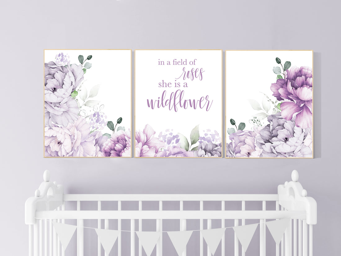 In A Field Of Roses She Is A Wildflower Girls Room Poster Print - Art Print  Studio