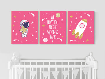 Nursery decor girl space, Nursery wall art space, Space nursery decor, Space themed nursery, space