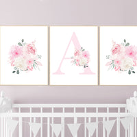 Nursery decor girl pink, nursery decor flower, nursery decor girl floral, flower nursery