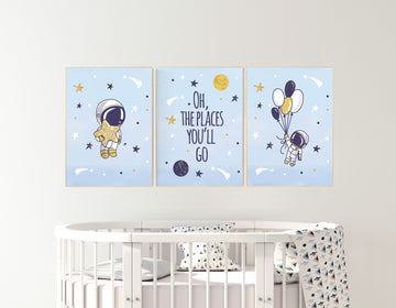 Nursery decor boy space, space themed nursery for kids, nursery prints boy, space wall art