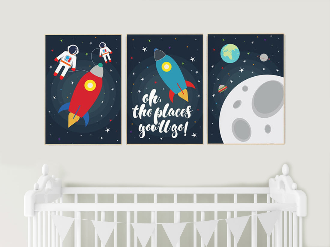 Space nursery decor, nursery decor boy space, outer space nursery, Space themed nursery, planets